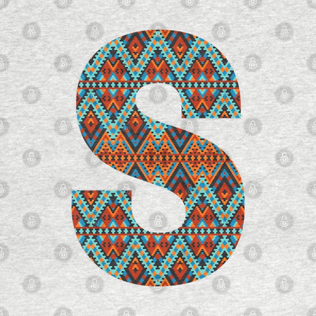 Letter S- boho design by RinaMosaics